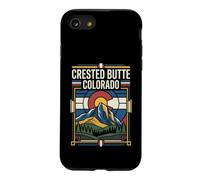 Carcasa para iPhone SE (2020) / 7/8 Gráfico de Viaje de montaña con la Bandera de Colorado de Crested Butte