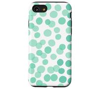 Carcasa para iPhone SE (2020) / 7/8 Green Teal Polka Dot Abstract Circles Pattern