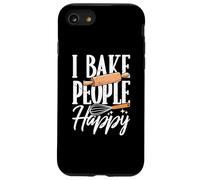 Carcasa para iPhone SE (2020) / 7/8 Happy Kitchen Lover I Bake People, Divertido Juego de Palabras para Hornear
