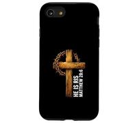 Carcasa para iPhone SE (2020) / 7/8 He Is Risen Cross Crown Thorns Mateo 28:6 Fe Cristiana