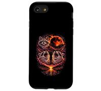 Carcasa para iPhone SE (2020) / 7/8 Howling Raccoon 3, Luna roja, Eclipse, Cielo Nocturno, Vintage