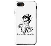 Carcasa para iPhone SE (2020) / 7/8 I Could Be Meaner Skeleton Drinking Coffee Cup Mean Coworker