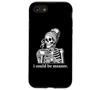 Carcasa para iPhone SE (2020) / 7/8 I Could Be Meaner Skeleton Drinking Coffee Cup Mean Mugging