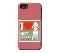 Carcasa para iPhone SE (2020) / 7/8 I Love Hot Moms Boho - Camiseta para Hombre y Mujer, diseño con Texto Divertido
