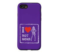 Carcasa para iPhone SE (2020) / 7/8 I Love Hot Moms - Camiseta Retro para Hombre y Mujer, diseño con Texto Divertido