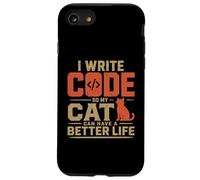 Carcasa para iPhone SE (2020) / 7/8 I Write Code so my Cat Can Have a Better Life Funny Geek