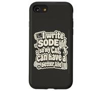 Carcasa para iPhone SE (2020) / 7/8 I Write Code so my Cat Can Have a Better Life Funny Geek
