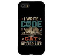 Carcasa para iPhone SE (2020) / 7/8 I Write Code so my Cat Can Have a Better Life Funny Geek