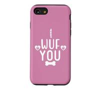 Carcasa para iPhone SE (2020) / 7/8 I Wuf You Paw Print Dog Mom Dog Lover Dogs Mum Dad Dog Theme