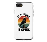 Carcasa para iPhone SE (2020) / 7/8 If It Flies It Spies Cuervo Vigilancia Pájaro Retro Conspiración