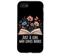 Carcasa para iPhone SE (2020) / 7/8 Just A Girl Who Loves Books Floral Reader Literatura Adicto
