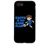 Carcasa para iPhone SE (2020) / 7/8 La fe es mi Plan de Juego, Lindo Jugador de fútbol Christian Kid