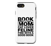 Carcasa para iPhone SE (2020) / 7/8 Libro Mamá Gato Amante Felino Bien con Un Buen Libro Lectura