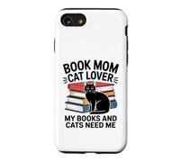 Carcasa para iPhone SE (2020) / 7/8 Libro Mamá Gato Amante Mis Libros Y Gatos Me Necesitan