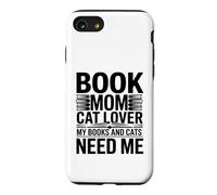 Carcasa para iPhone SE (2020) / 7/8 Libro Mamá Gato Amante Mis Libros Y Gatos Me Necesitan