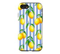 Carcasa para iPhone SE (2020) / 7/8 Limón Azul Claro Rayas Preppy Estética Verano Lindo