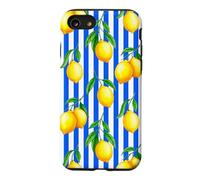 Carcasa para iPhone SE (2020) / 7/8 Limón Azul Rayas Estética Preppy Lindo Verano Girly