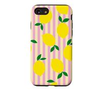 Carcasa para iPhone SE (2020) / 7/8 Limón Rosa Mantequilla Amarillo Rayas Minimalista Preppy Estética