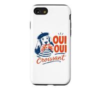 Carcasa para iPhone SE (2020) / 7/8 Lindo Amante De Los Perros París Francia Vacaciones Foodie Oui Croissant