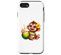 Carcasa para iPhone SE (2020) / 7/8 Lindo Bebé Mono Tropical Coco Bebida Diversión