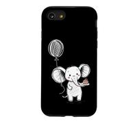 Carcasa para iPhone SE (2020) / 7/8 Lindo Elefante Pastel Globo Celebración Sketch