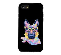 Carcasa para iPhone SE (2020) / 7/8 Lindo Pastor Alemán Perro Amante Gráfico Rosa Gafas Floral