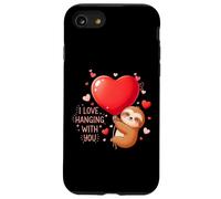 Carcasa para iPhone SE (2020) / 7/8 Lindo Perezoso sosteniendo Globo corazón I Love Hanging with You