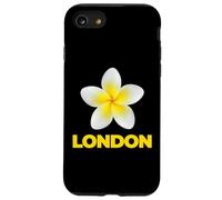 Carcasa para iPhone SE (2020) / 7/8 London Tropical Yellow Frangipani Flower Minimalist City