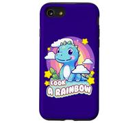 Carcasa para iPhone SE (2020) / 7/8 Look a Rainbow Cute Dinosaur with a Rainbow and Stars