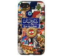 Carcasa para iPhone SE (2020) / 7/8 Mapa de la Bandera del Líbano, Beirut, Cedro, diseño de Patrimonio libanés