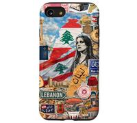 Carcasa para iPhone SE (2020) / 7/8 Mapa de la Bandera del Líbano, Beirut, Cedro, diseño de Patrimonio libanés