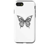 Carcasa para iPhone SE (2020) / 7/8 Mariposa Gótica Cráneo Cuervo Rosa Memento Mori Dark Tattoo