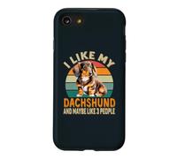 Carcasa para iPhone SE (2020) / 7/8 Me Gusta mi Perro Salchicha y Tal Vez 3 Personas Mis Perros Son mis Cardio