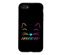 Carcasa para iPhone SE (2020) / 7/8 Meow Cute Cat Face Frase Divertida para Mujer Fan dei Gatti