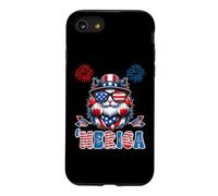 Carcasa para iPhone SE (2020) / 7/8 Merica USA American Flag Patriotic Happy 4th of July Cat