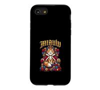 Carcasa para iPhone SE (2020) / 7/8 Miauw Gato Rey con Corona Divertido Amante Gatos