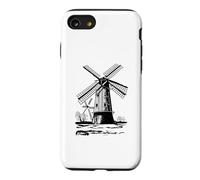 Carcasa para iPhone SE (2020) / 7/8 Molino de Viento Camisa holandés Molino línea Dibujo