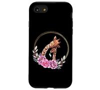 Carcasa para iPhone SE (2020) / 7/8 Mom and Baby Giraffe For Safari Animal Lover Floral Circle