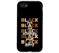 Carcasa para iPhone SE (2020) / 7/8 Negro Amor Alegría Excelencia Orgullo Historia Mes Mujeres Hombres Niños