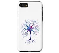 Carcasa para iPhone SE (2020) / 7/8 Neurobiología Neurona Acuarela Celular Ciencia del Cerebro
