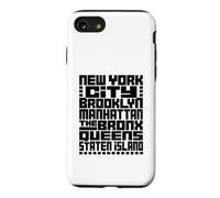 Carcasa para iPhone SE (2020) / 7/8 New York City 5 Boroughs Typography T Shirt NYC Graphic
