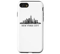 Carcasa para iPhone SE (2020) / 7/8 New York City Skyline Estatua de la Libertad Silueta Nueva York