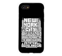 Carcasa para iPhone SE (2020) / 7/8 New York City Skyline T Shirt NYC Boroughs Vintage Graphic