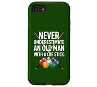 Carcasa para iPhone SE (2020) / 7/8 Nunca Subestimes al Viejo con Billar Palo Taco Billar