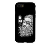 Carcasa para iPhone SE (2020) / 7/8 Odin Viking Warrior God Runes Ravens Mitología nórdica