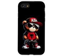 Carcasa para iPhone SE (2020) / 7/8 Oso de Peluche con Bandera de Albania Iliria albanesa Shqip