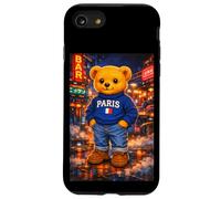 Carcasa para iPhone SE (2020) / 7/8 Paris Teddy Bear Street Stories Illustration Graphic Designs
