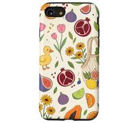 Carcasa para iPhone SE (2020) / 7/8 Patrón de jardín Floral y Frutas de Patito de Primavera Beige