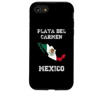Carcasa para iPhone SE (2020) / 7/8 Playa del Carmen México Vintage México Bandera México Mapa Diseño