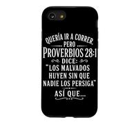 Carcasa para iPhone SE (2020) / 7/8 Proverbios 28 1 Los Malvados Huyen Cristiano Español Divertido